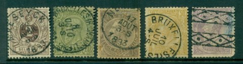 Belgium-1886-91-2c-2F-faults-FU-Lot27127