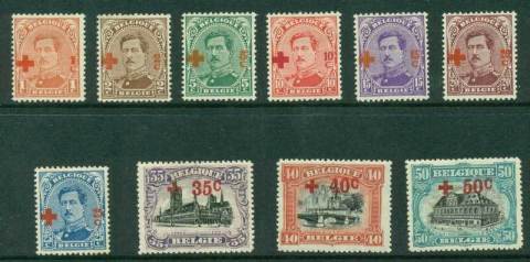 Belgium-1918-Surcharges-MH-Lot17526