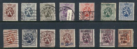 Belgium-1929-32-Lion-Asst-MLH-FU