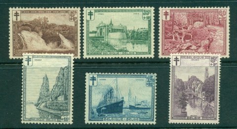 Belgium-1929-Views-Charity-Tuberculosis-MH-Lot27193