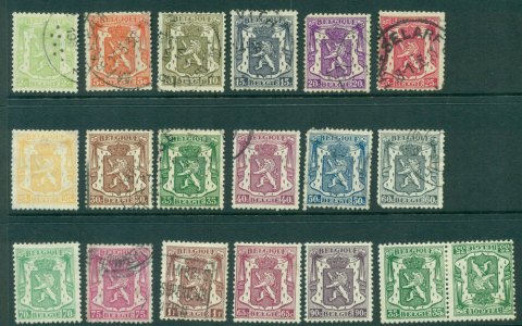 Belgium-1935-48-Arms-Type-Asst-MH-FU-Lot27159