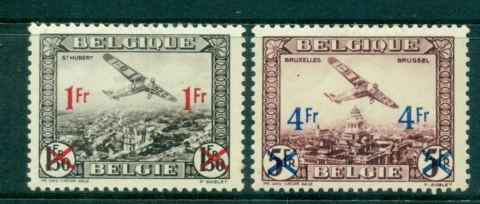 Belgium-1935-Air-Post-Surch-MLH-lot34866