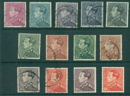 Belgium-1936-51-King-Leopold-Asst-MH-FU-13-Lot27161