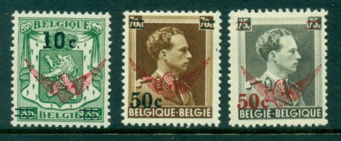 Belgium-1942-Official-Stamps-Surch-MH-Lot27270