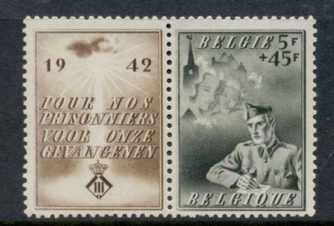 Belgium-1942-Welfare-Prisoners-of-War-label-MUH