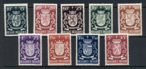 Belgium-1945-Welfare-Anti-TG-Arms-of-Provinces-MUH