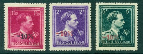 Belgium-1946-King-Leopold-Crown-V-Surcharges-MH-Lot27167