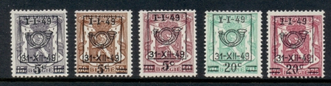 Belgium-1949-Arms-Surch-precancel-MUH