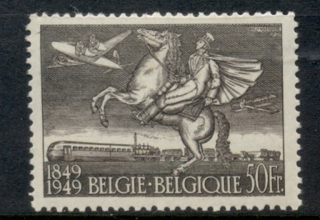 Belgium-1949-Centenary-of-Belgian-Stamps-MUH