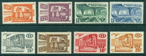 Belgium-1950-52-Railway-Sorting-faults-MH-Lot27310