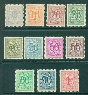 Belgium-1950-Lion-Rampant-numeral-MH-Asst-11-Lot27172