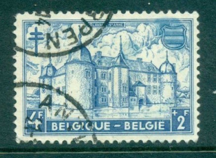 Belgium-1951-Lavaux-St-Anne-Castle-4fr-2f-FU-lot83520