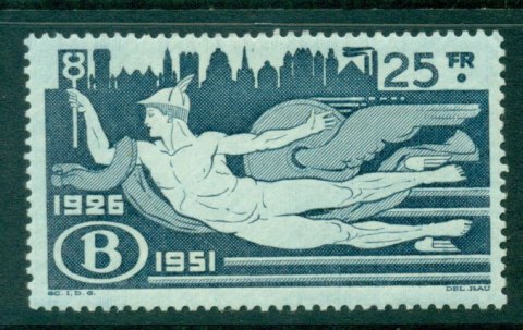 Belgium-1951-Mercury-Winged-Wheel-MLH-Lot27311