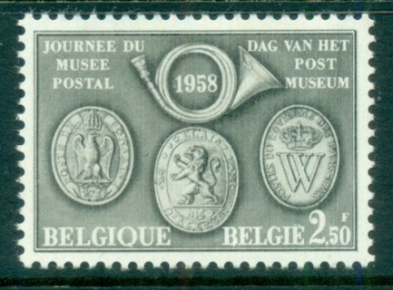 Belgium-1958-Postal-Museum-Day-MLH-lot83224