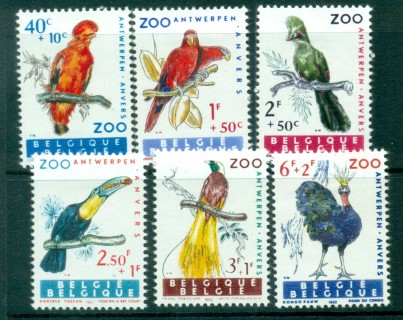 Belgium-1962-Birds-MLH-lot83535