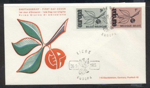 Belgium-1965-Europa-Leaves-Fruit-FDC