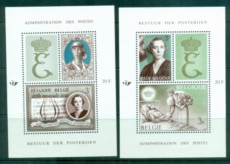 Belgium-1966-Queen-Elisabeth-2xMS-MUH-lot83553