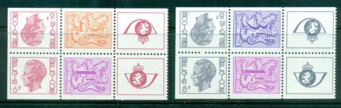 Belgium-1970-80-Booklet-Panes-2x-MUH-lot83429