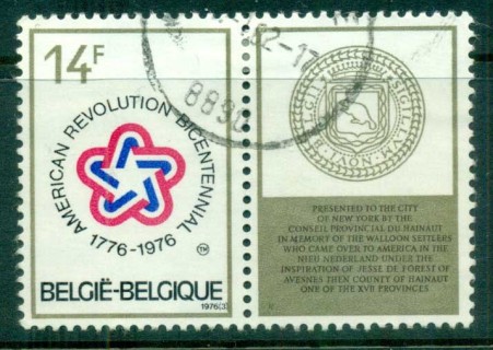 Belgium-1976-American-Bicentennial-label-FU-lot83400