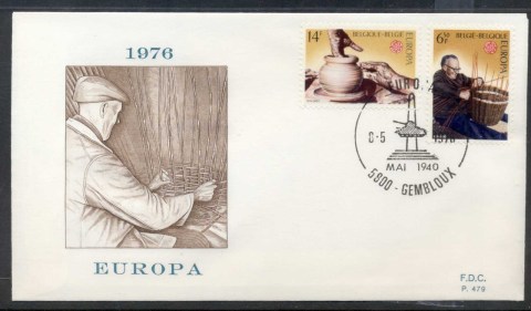 Belgium-1976-Europa-Pottery-FDC