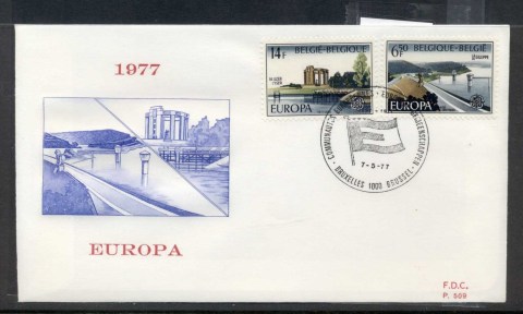 Belgium-1977-Europa-Landscapes-FDC