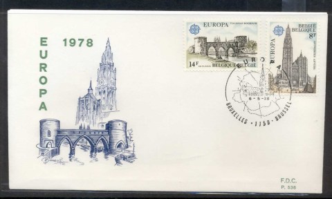 Belgium-1978-Europa-Architecture-FDC