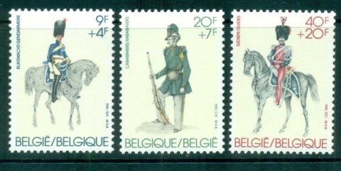 Belgium-1981-Police-Uniforms-MUH-lot83614