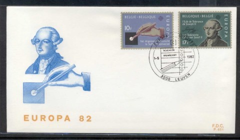 Belgium-1982-Europa-History-FDC