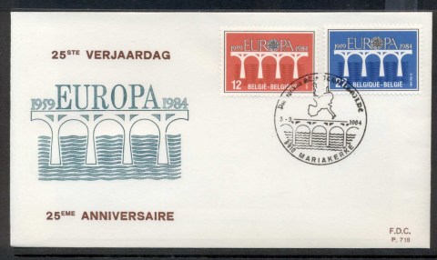 Belgium-1984-Europa-Bridge-FDC