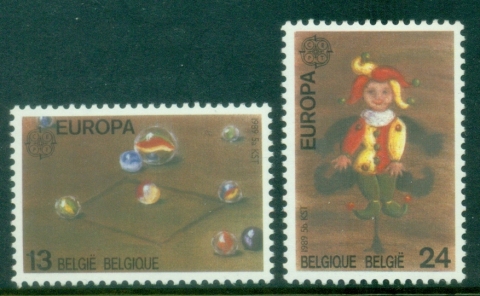 Belgium-1989-EUROPA-Stamps-Childrens-Games-MUH