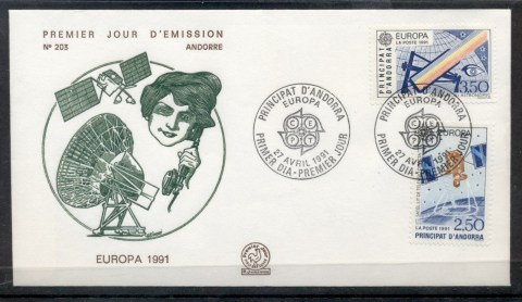 Belgium-1991-Europa-Man-in-Space-2x-FDC