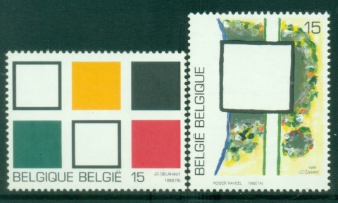 Belgium-1992-Art-of-Jo-Delahaut-Roger-Raveel-MUH