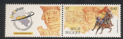 Belgium-2001-European-Posts-500th-Anniversary-Franz-von-Taxis-MUH