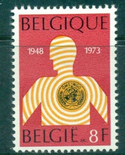 Belgium-1973-WHO-25th-Anniv-jpg-MLH-lot83362