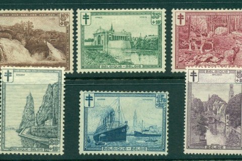 Belgium-1929-Views-Charity-Tuberculosis-MH-Lot27193