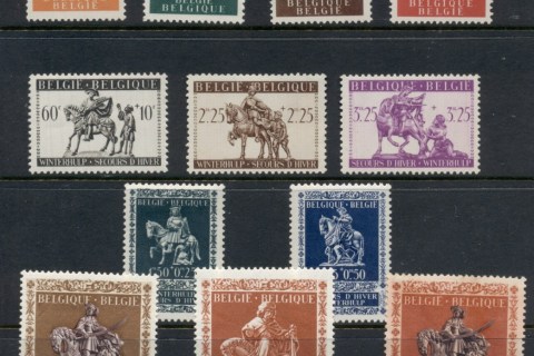 Belgium-1942-43-Welfare-Winter-relief-Statues-of-St-Martin-MLH-MNG