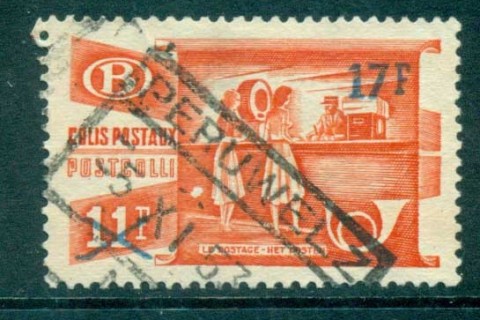 Belgium-1953-Railway-Stamp-17f-on-11f-FU-lot83631