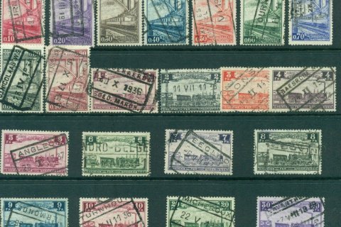 Belgium-1935-Parcel-Post-Trains-to-30F-FU-21-Lot27273
