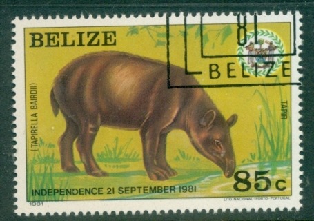 Belize-1981-Independence-85c-CTO