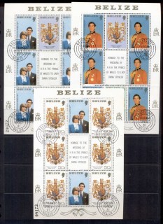 Belize-1981-Royal-Wedding-Charles-Diana-sheetlet-3x-CTO