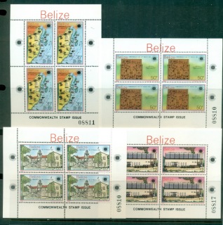 Belize-1983-Commonwealth-Day-4xsheetlets-MUH