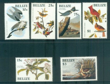 Belize-1985-Audubon-Birds-MLH-lot80872