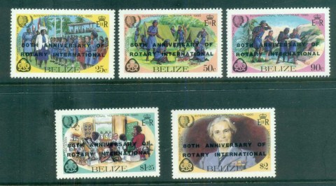 Belize-1985-Girl-Guides-Opt-Rotary-MLH-lot80874