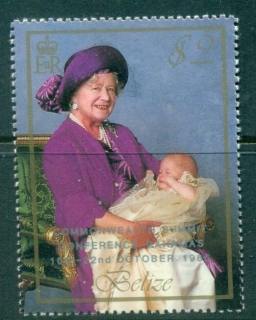 Belize-1985-Queen-Mother-85th-Birthday-Opt-Commonwealth-Summit-MUH