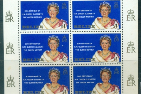 Belize-1980-Queen-Mother-80th-Birthday-MS-MUH