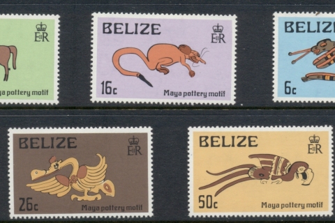 Belize-1974-Mayan-Pottery-decoration-MLH