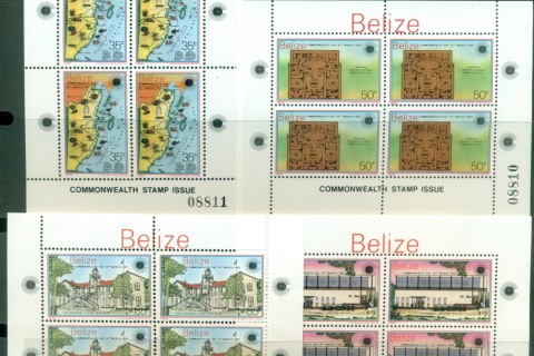 Belize-1983-Commonwealth-Day-4xsheetlets-MUH