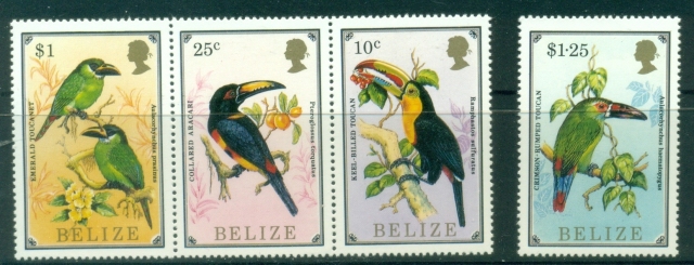 Belize-1986-Birds-Toucans-MUH