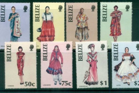 Belize-1986-Women-in-Folk-Costumes-MLH-lot80878