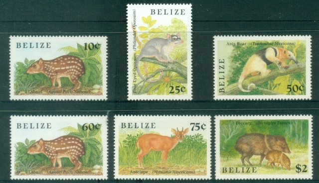 Belize-1989-Small-Animals-of-Belize-MUH